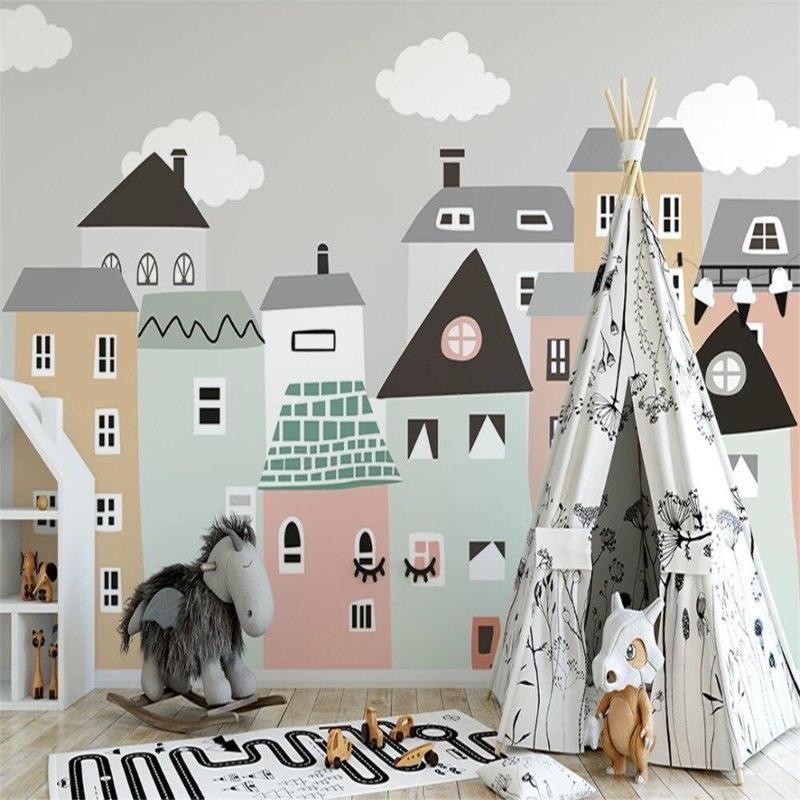Classic Baby Wallpaper Little Houses | Murals Wallpaper