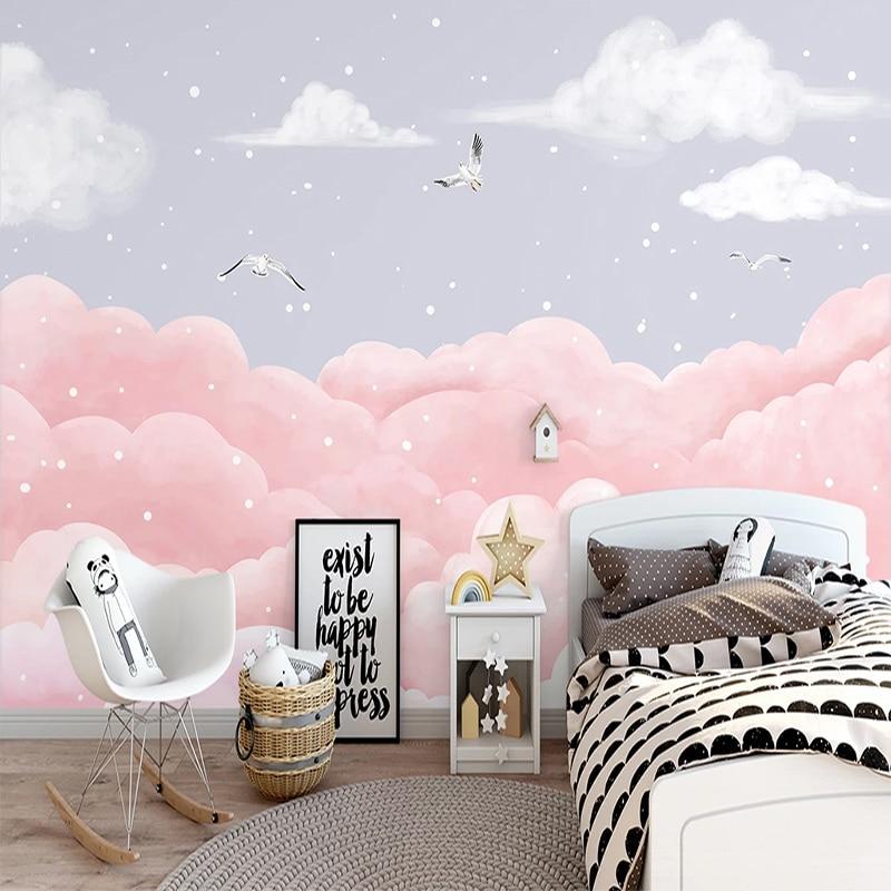 Pink and Gray Cloud Wallpaper | Murals Wallpaper
