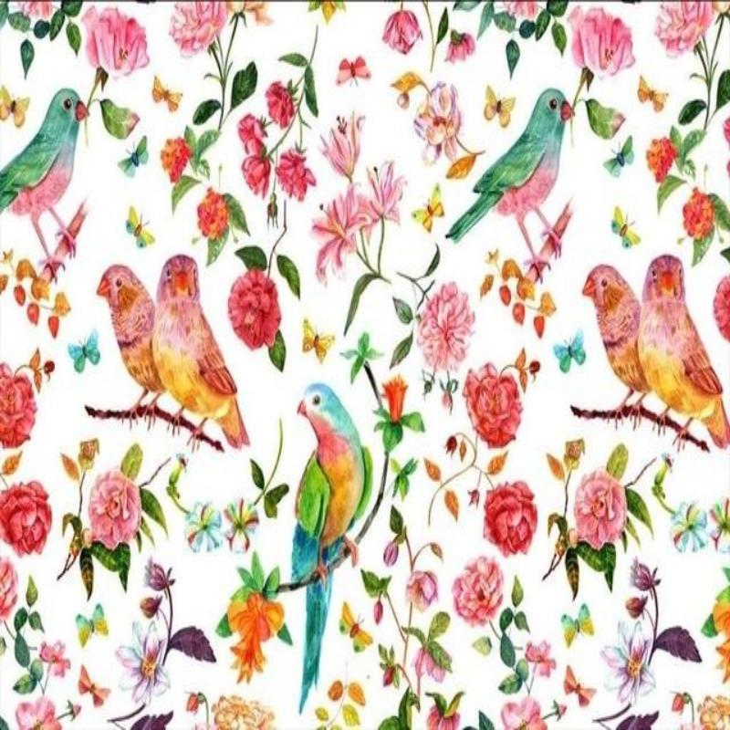 Bird Wallpaper Pink | Murals Wallpaper