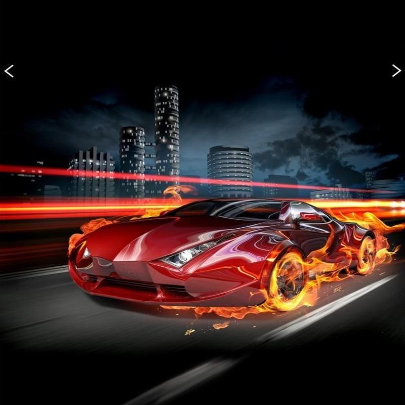 Burning Race Car Wallpaper | Murals Wallpaper