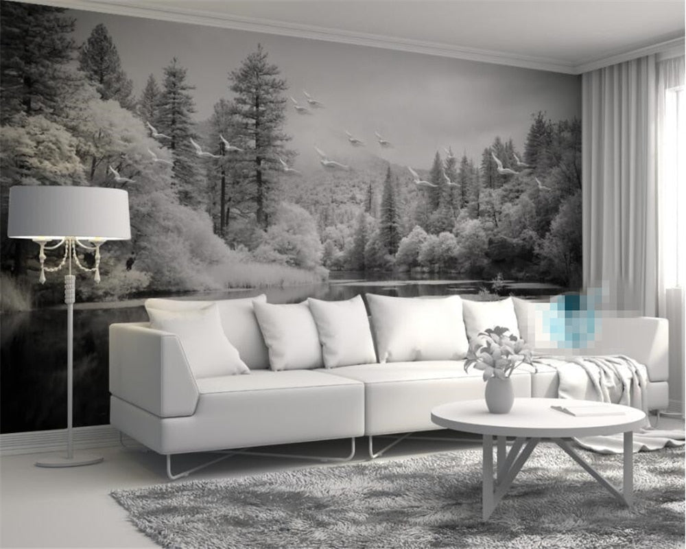 Black and White Wallpaper for Bedroom | Murals Wallpaper