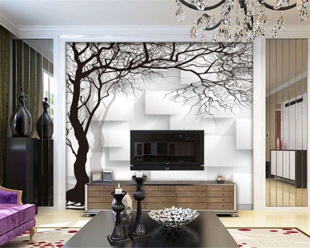 Black and White Tree Branch Wallpaper | Murals Wallpaper
