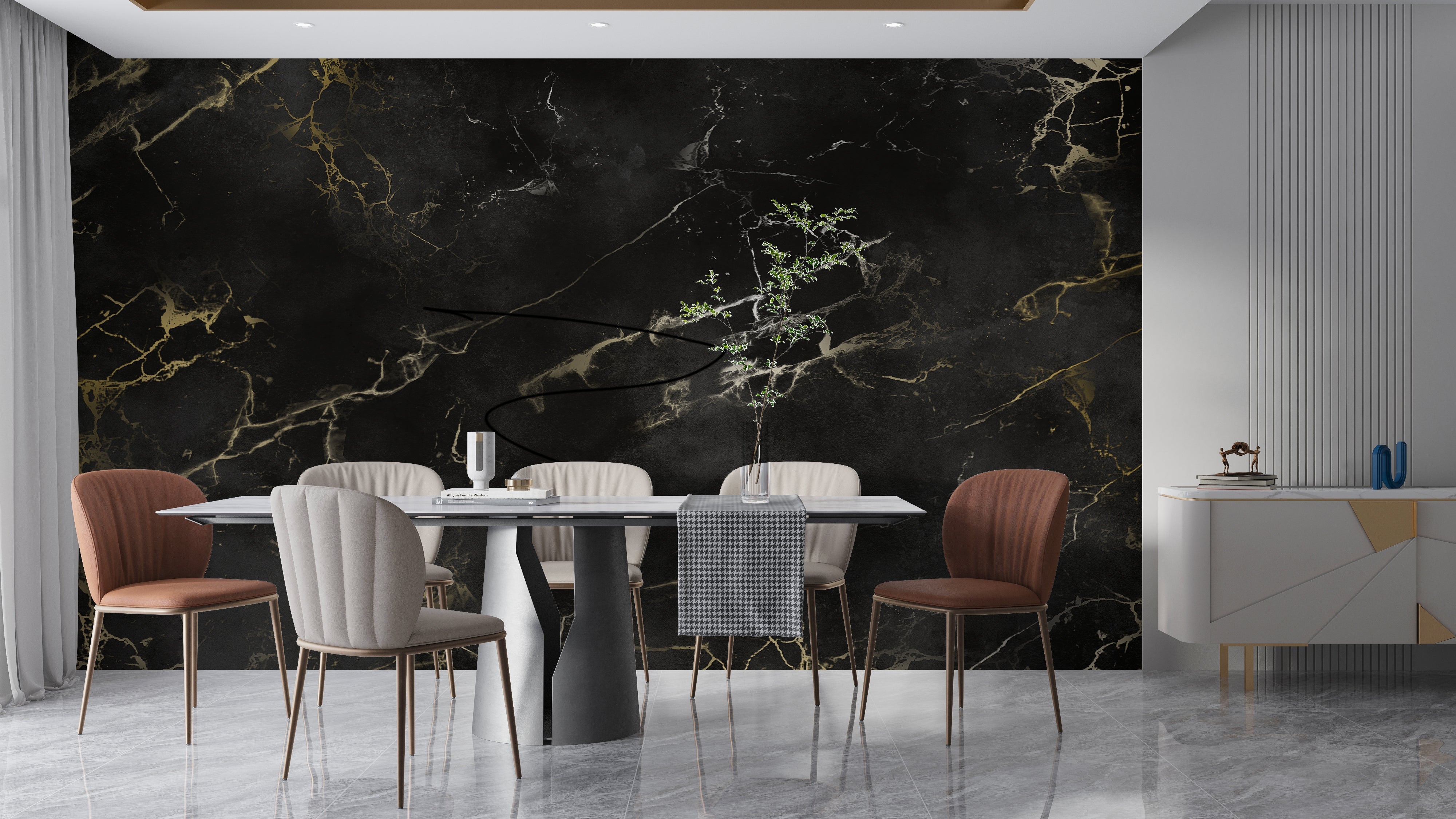 Marmoriertes Papier Peint