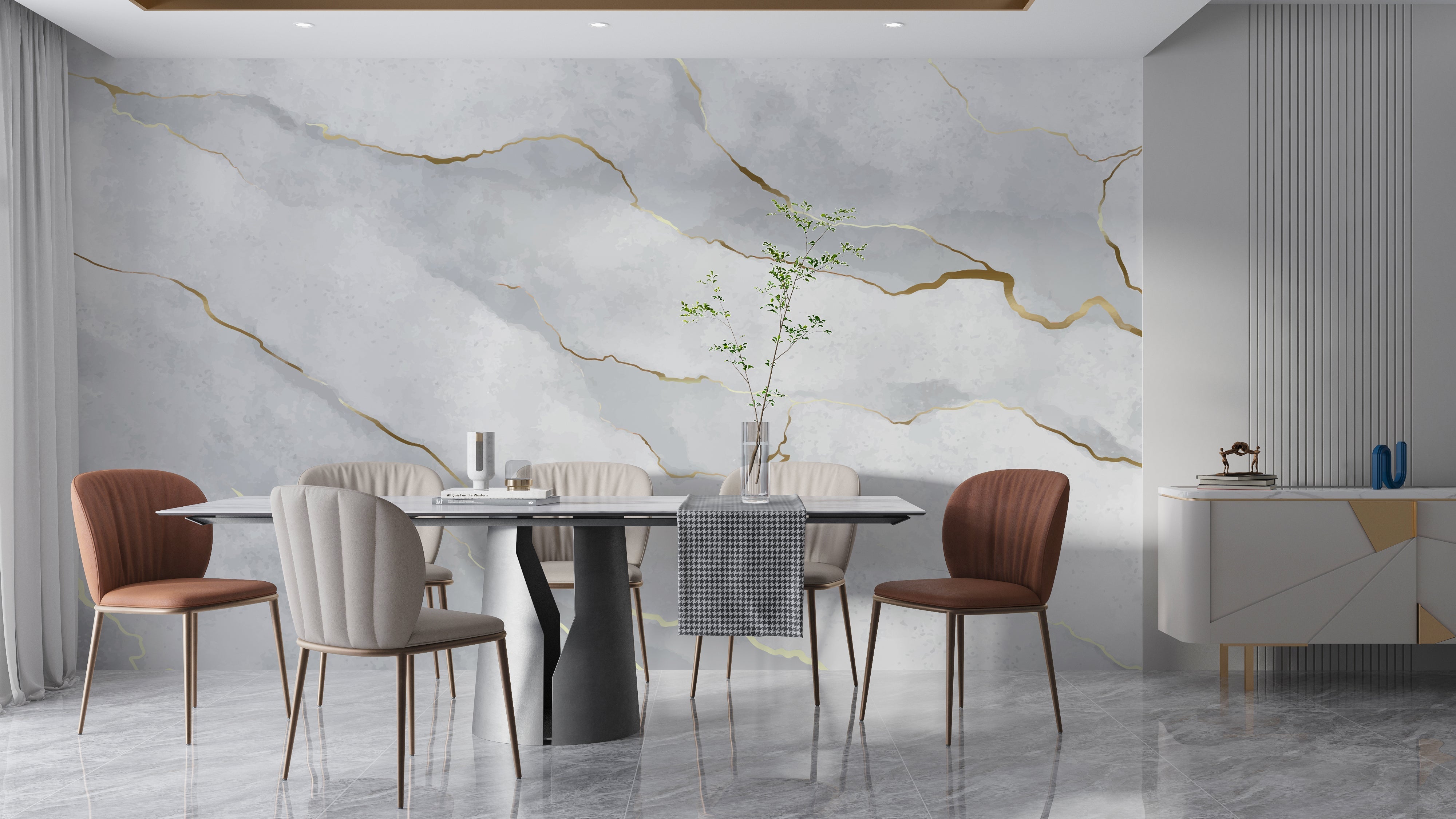 Papier Peint Marbre Chambre