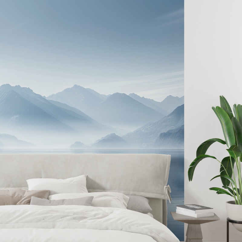 Aquarell Beige Wasserlandschaft Fototapete