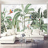 Jungle Watercolor Green Mural Wallpaper