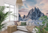 Snowy Mountain Mural Wallpaper