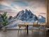 Snowy Mountain Mural Wallpaper