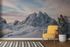 Snowy Mountain Mural Wallpaper