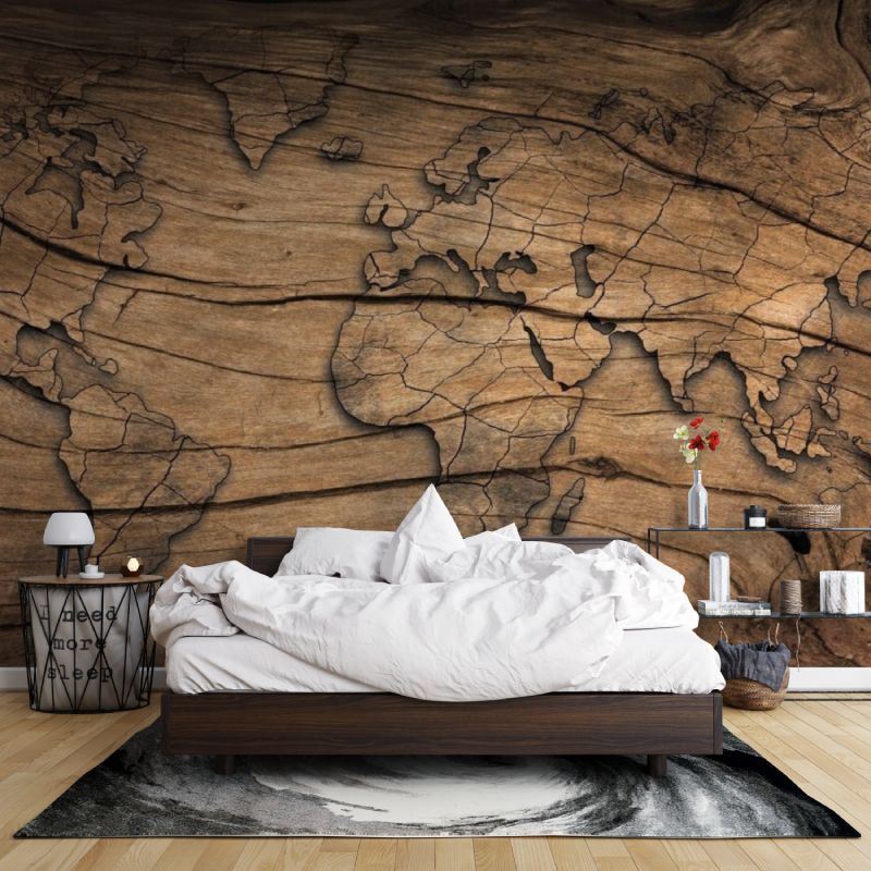 Mural World Map Wall Tapestry