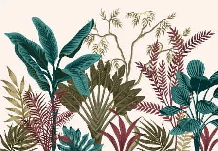 Terracotta Leaf Wallpaper | Murals Wallpaper