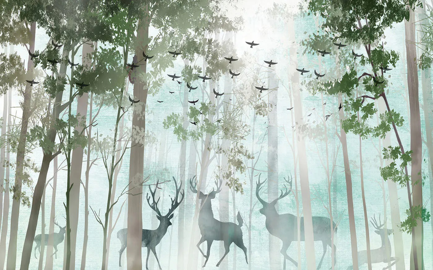 Scandinavian Forest Wallpaper | Murals Wallpaper