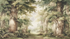Vintage Pastel Forest Landscape Mural Wallpaper