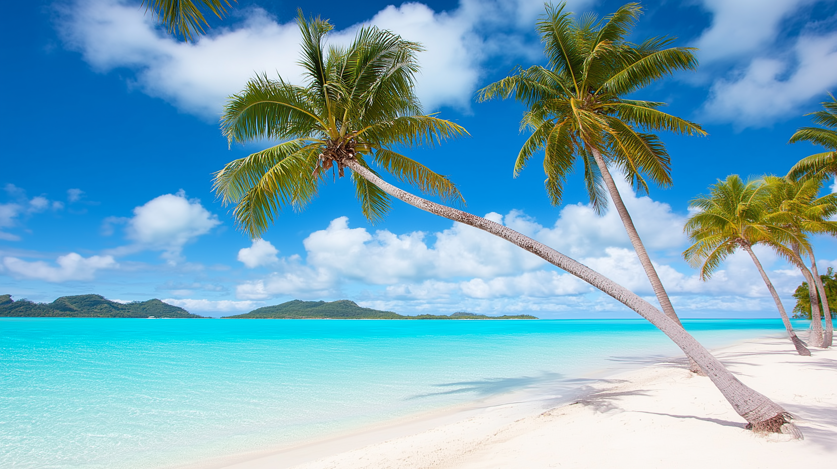 Lagoon Palm Escape Mural Wallpaper