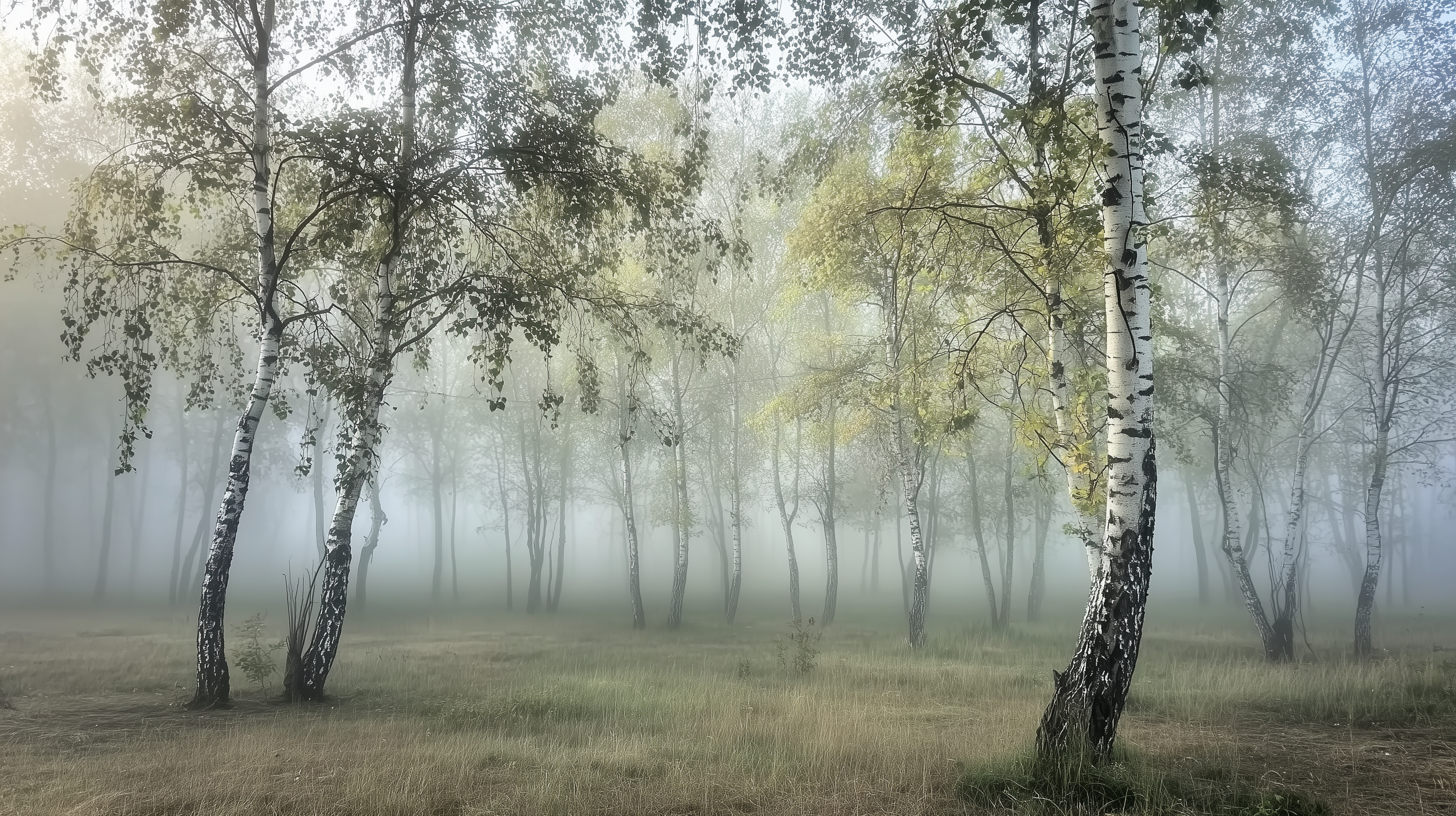 Mystical Green Forest Stream Mural Wallpaper
