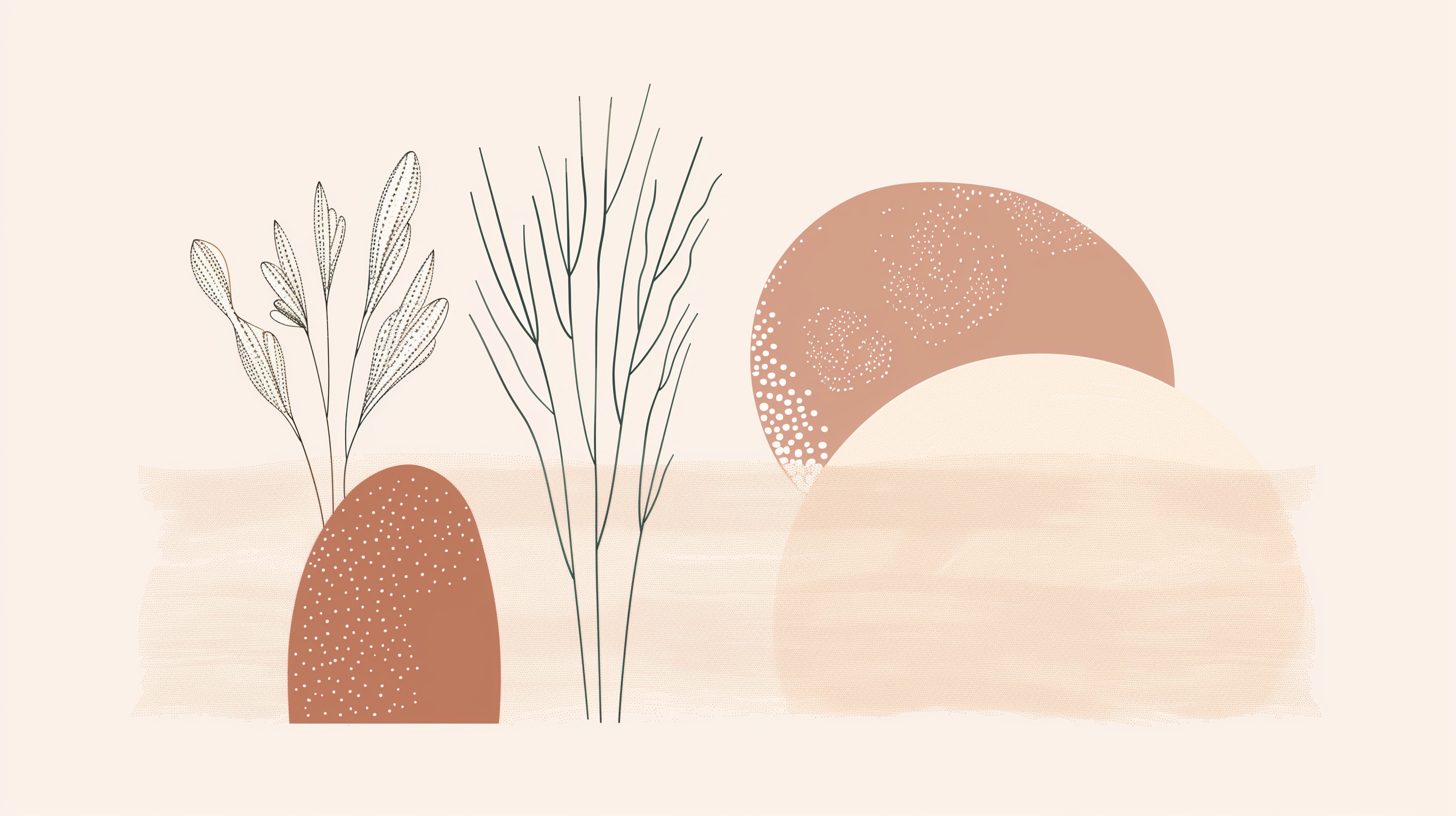 Wandbild Japandi Floral Panoramatapete